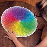 Round Color Gradient Impossible Jigsaw Puzzle 1000 Pieces