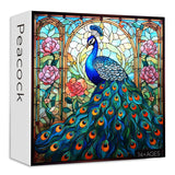 Stained Glass Peacock Balloon Jigsaw Puzzle 1000 Pieces