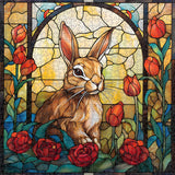 Stained Glass Bunny Jigsaw Puzzle 1000 Pieces