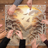3D Forest Sunset Jigsaw Puzzle 1000 Pieces
