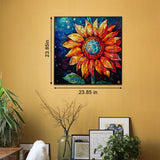 Stained Glass Sunflower Jigsaw Puzzle 1000 Pieces