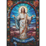 Stained Glass Jesus Christ Jigsaw Puzzle 1000 Pieces