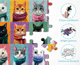 Cat Scarf Collection Jigsaw Puzzle 1000 Pieces