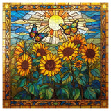 Stained Glass Sunflowers Jigsaw Puzzle 1000 Pieces