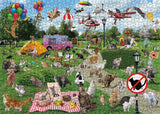 Park Pooping Cat Jigsaw Puzzle 1000 Pieces