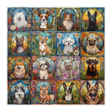 Stained Glass Dogs Jigsaw Puzzle 1000 Pieces