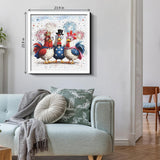 Puzzle artistique de poulets joyeux, 1000 pièces