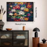 Stained Glass Lotus Jigsaw Puzzle 1000 Pieces