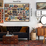 Vibrant Retro Radios Jigsaw Puzzle 1000 Piece