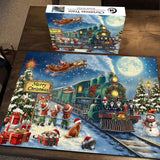 Pezzi di puzzle treno di natale 1000 pezzi
