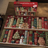 Cozy Christmas Bookshelf Jigsaw Puzzles 1000 Pieces