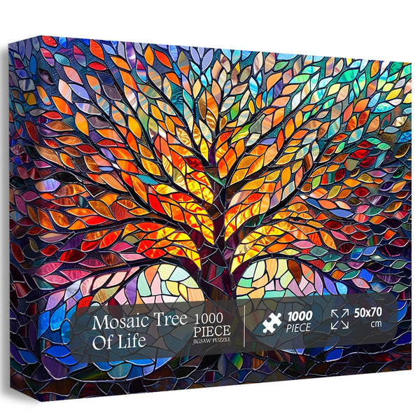 Mosaic Tree of Life Jigsaw Puzzle 1000 Pieces – Closeteyes