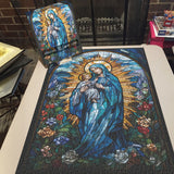 Stained Glass Mother Mary Jigsaw Puzzle 1000 Pieces
