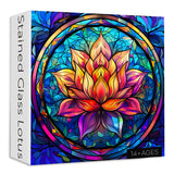 Stained Glass Lotus Jigsaw Puzzle 1000 Pieces