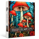 Stained Glass Mushroom Forest Jigsaw Puzzle 1000 Pieces