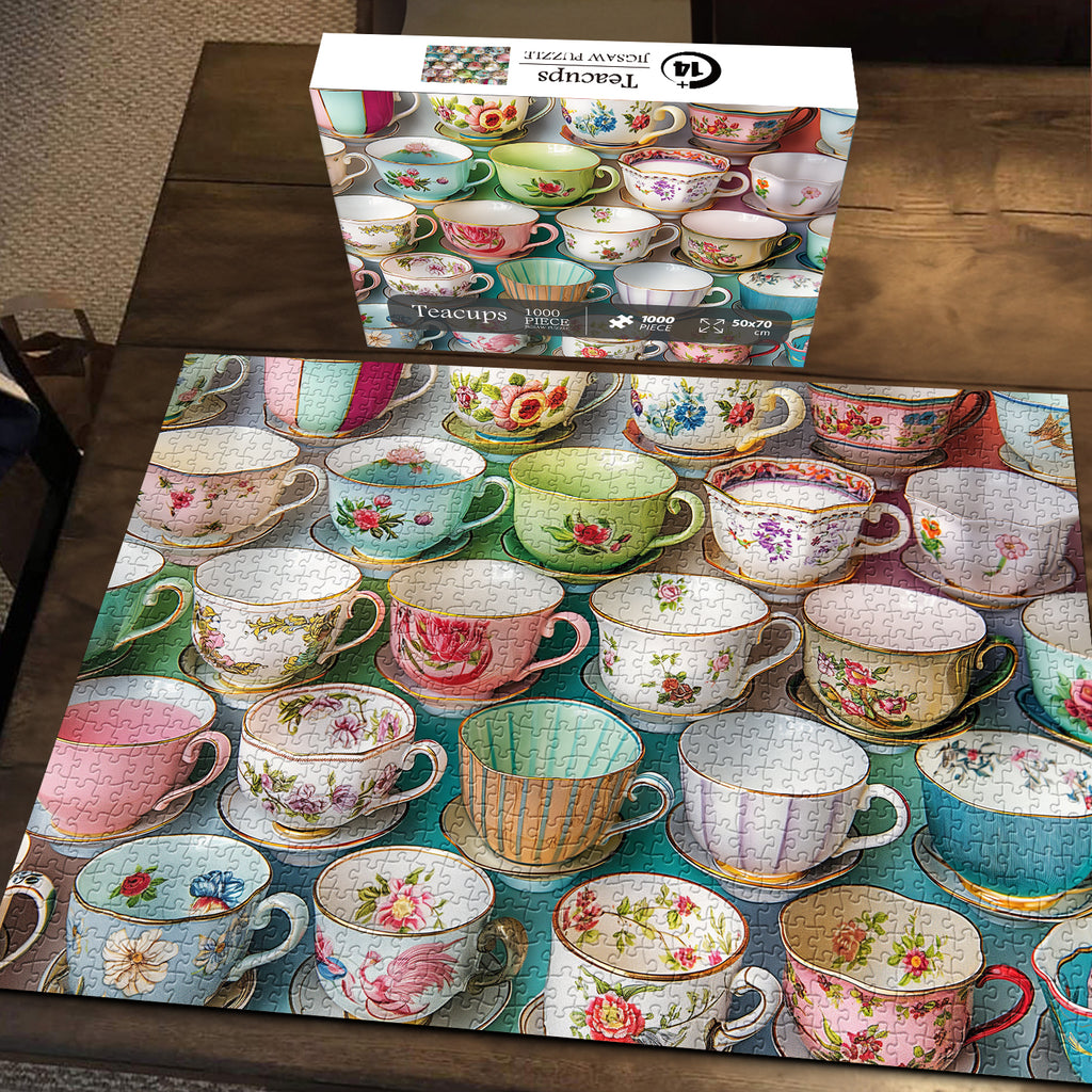 Teacups Jigsaw Puzzle 1000 Pieces Closeteyes