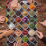 Divertido rompecabezas con plato de especias, 1000 piezas