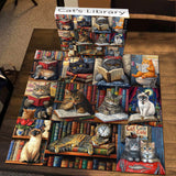 Cat's Library Jigsaw Puzzles 1000 Pieces