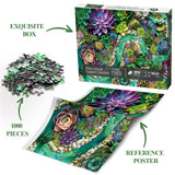 Succulent Lizard Haven Jigsaw Puzzles 1000 Pieces