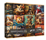 Library Puppy Jigsaw Puzzle 1000 Pieces