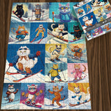 Skiing Cat Jigsaw Puzzle 1000 Pieces