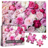 Pink Rose Flower Jigsaw Puzzle 1000 Pieces