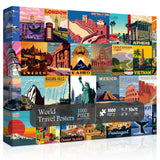1000 piece puzzle travel posters